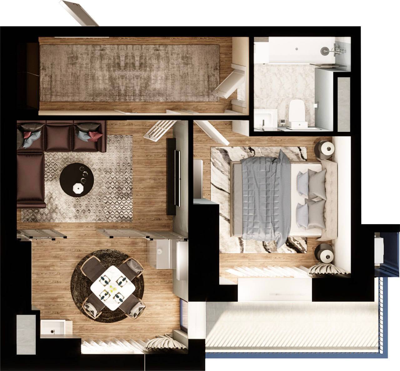 2-комн. квартира, 53 м² — фото 5