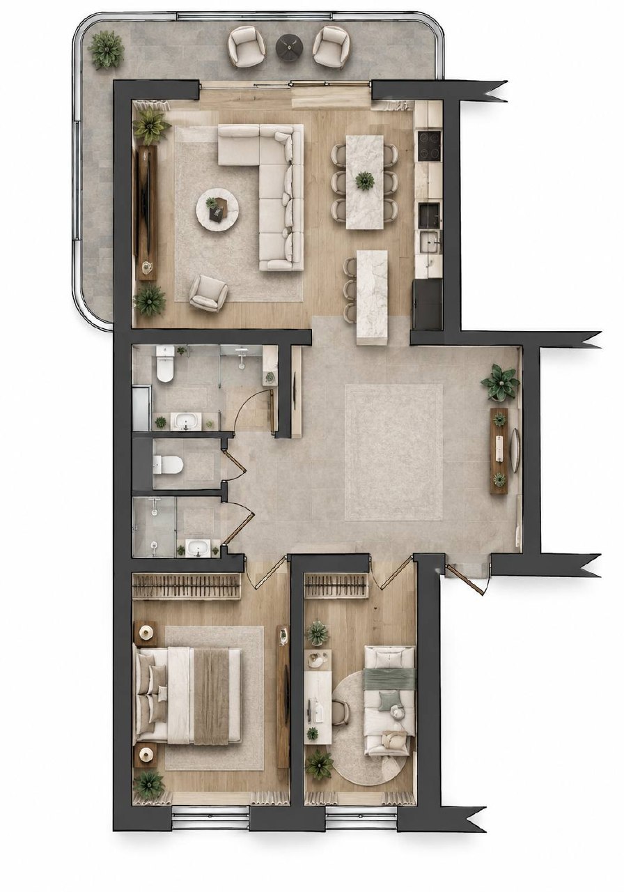 3-комн. квартира, 128 м² — фото 10