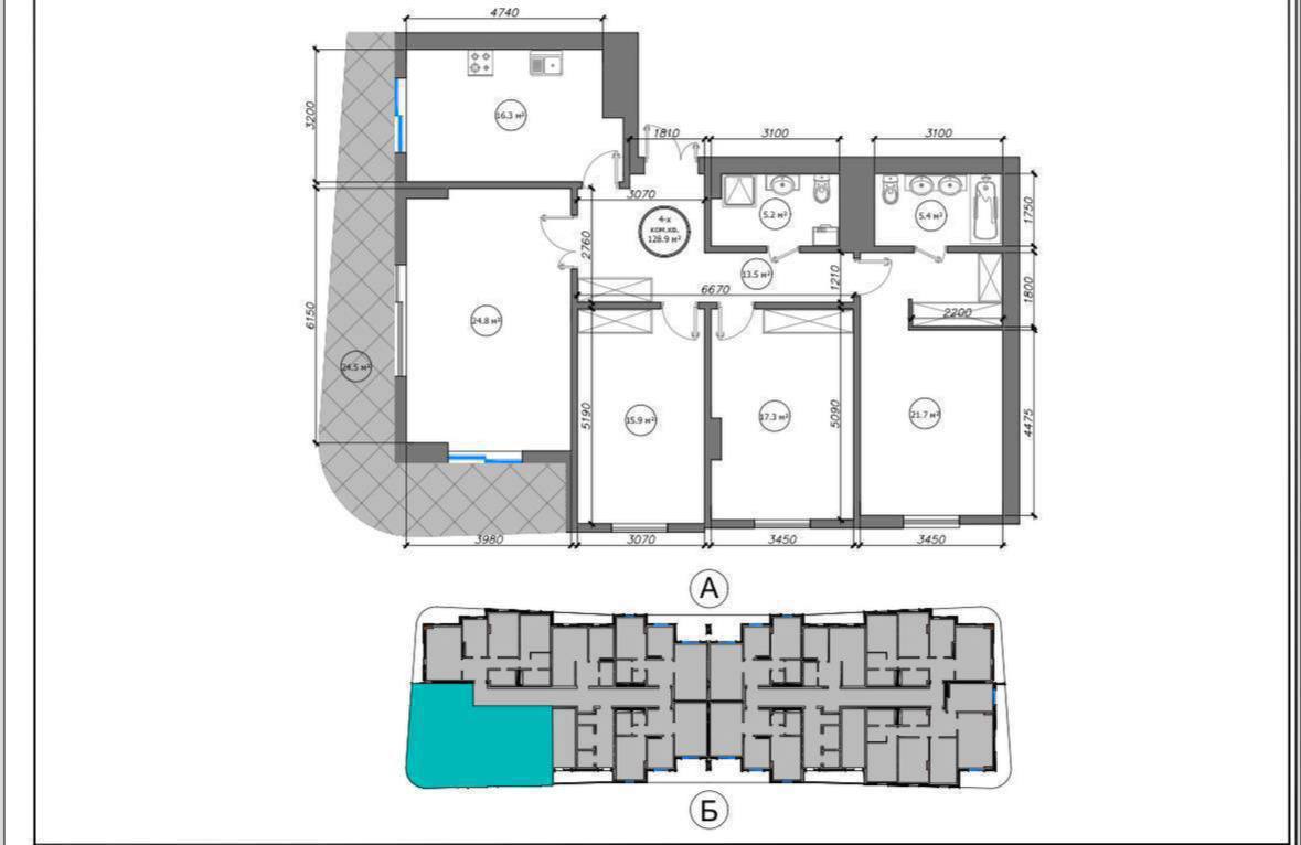 4-комн. квартира, 130 м² — фото 9