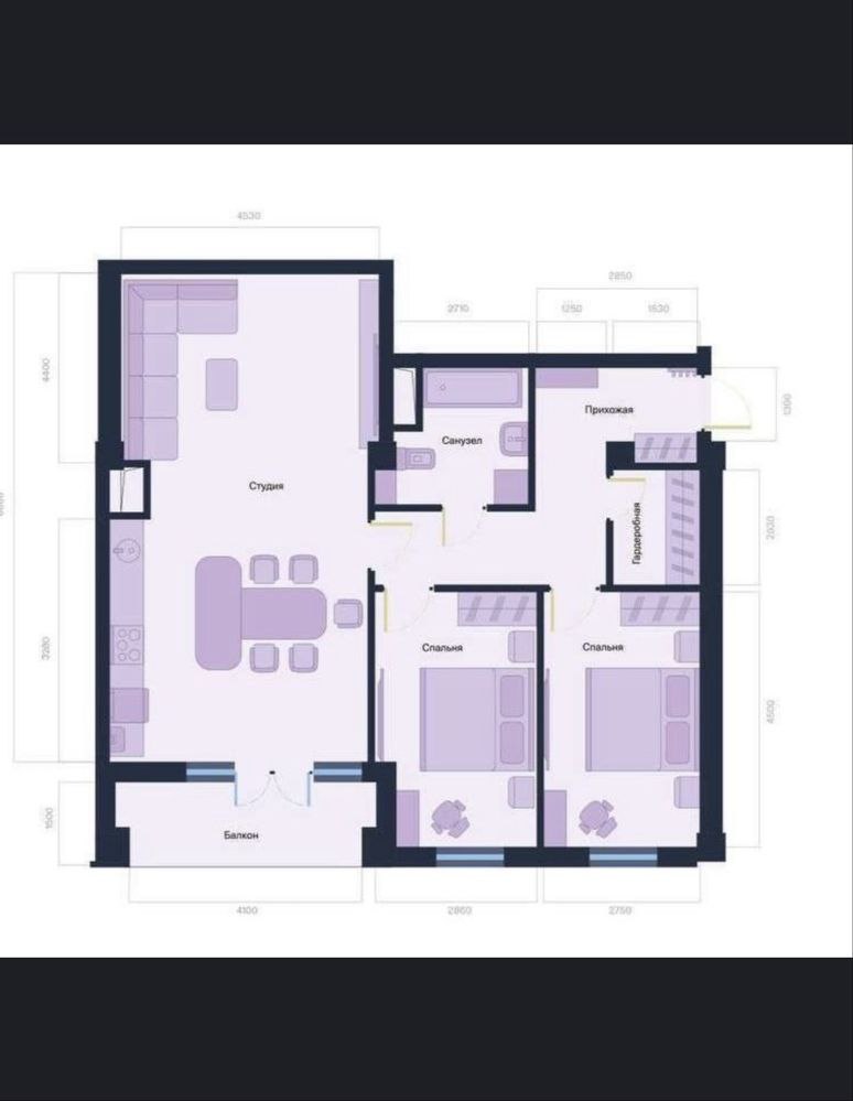 3-комн. квартира, 92 м² — фото 5