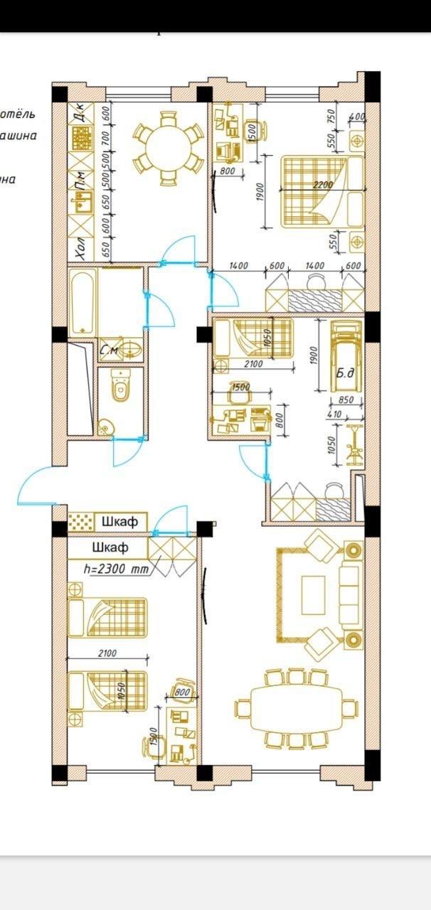 4-комн. квартира, 135 м²