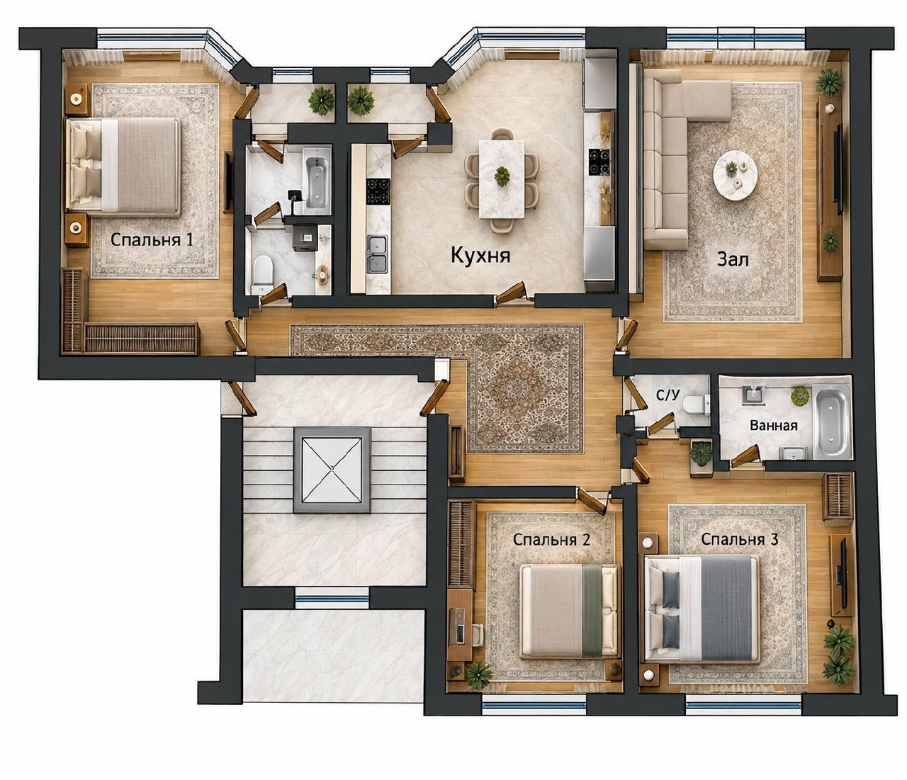 4-комн. квартира, 202 м² — фото 10