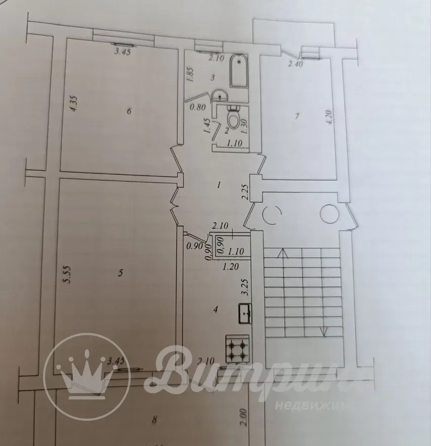 3-комн. квартира, 81 м² — фото 4