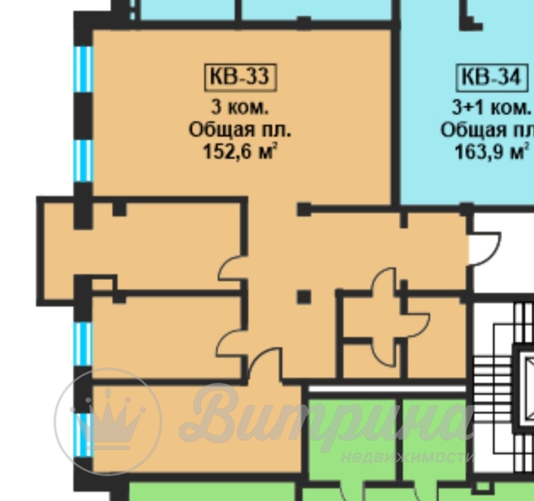 4-комн. квартира, 153 м² — фото 2